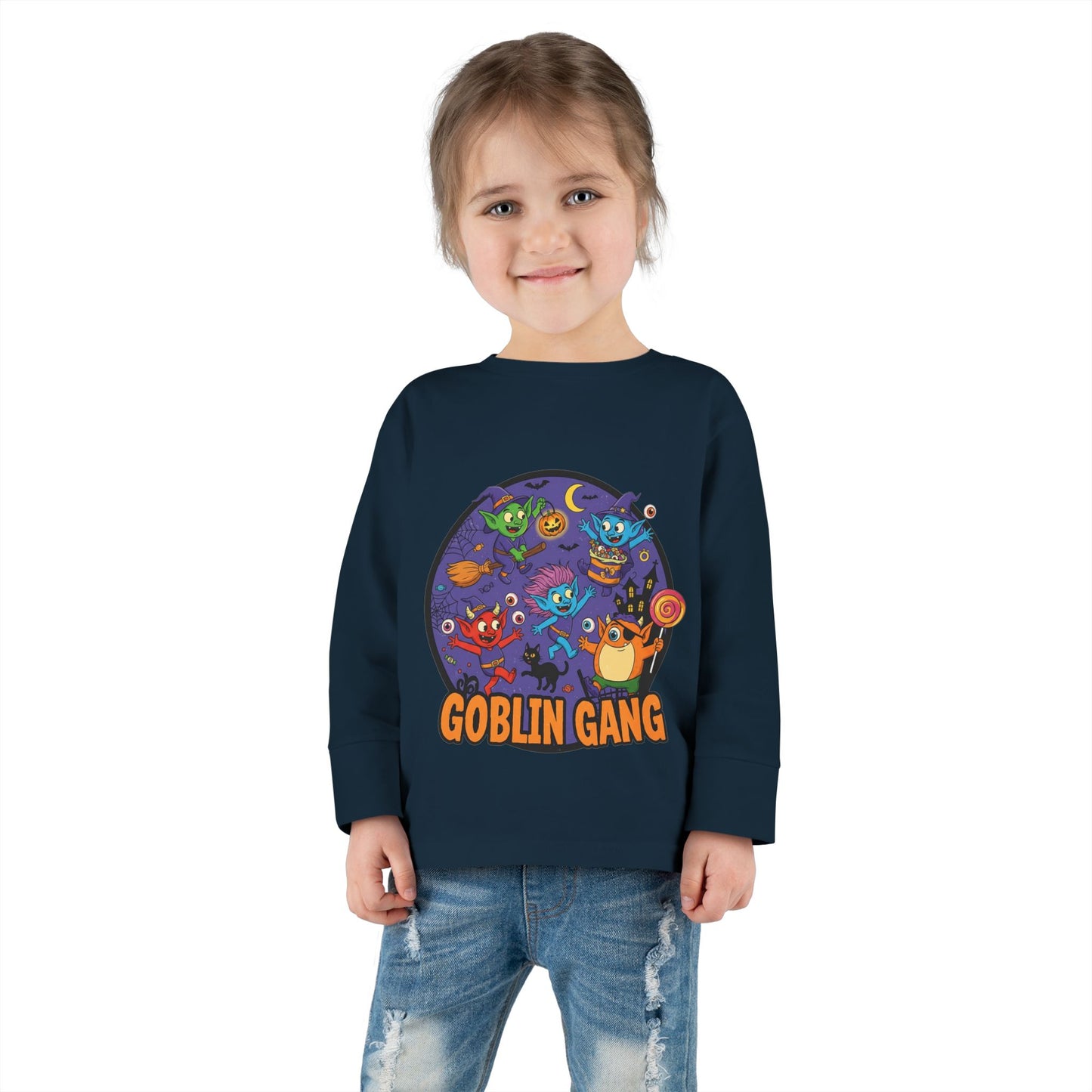 Goblin Gang Toddler Long Sleeve Tee - Fun Kids Shirt, Halloween Outfit, Birthday Gift, Playtime Apparel, Cute Toddler Fashion