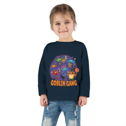 Goblin Gang Toddler Long Sleeve Tee - Fun Kids Shirt, Halloween Outfit, Birthday Gift, Playtime Apparel, Cute Toddler Fashion