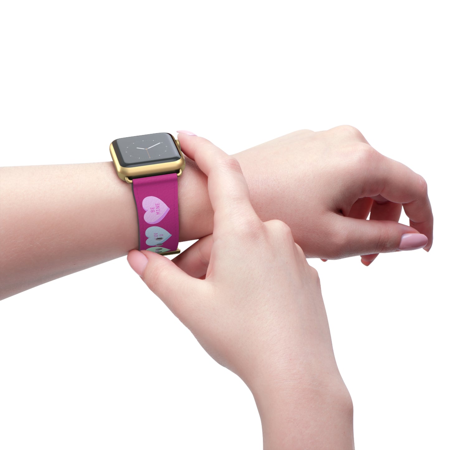 Colorful Valentine’s Day candy Hearts Watch Band - Cute, Adjustable Strap for All Occasions