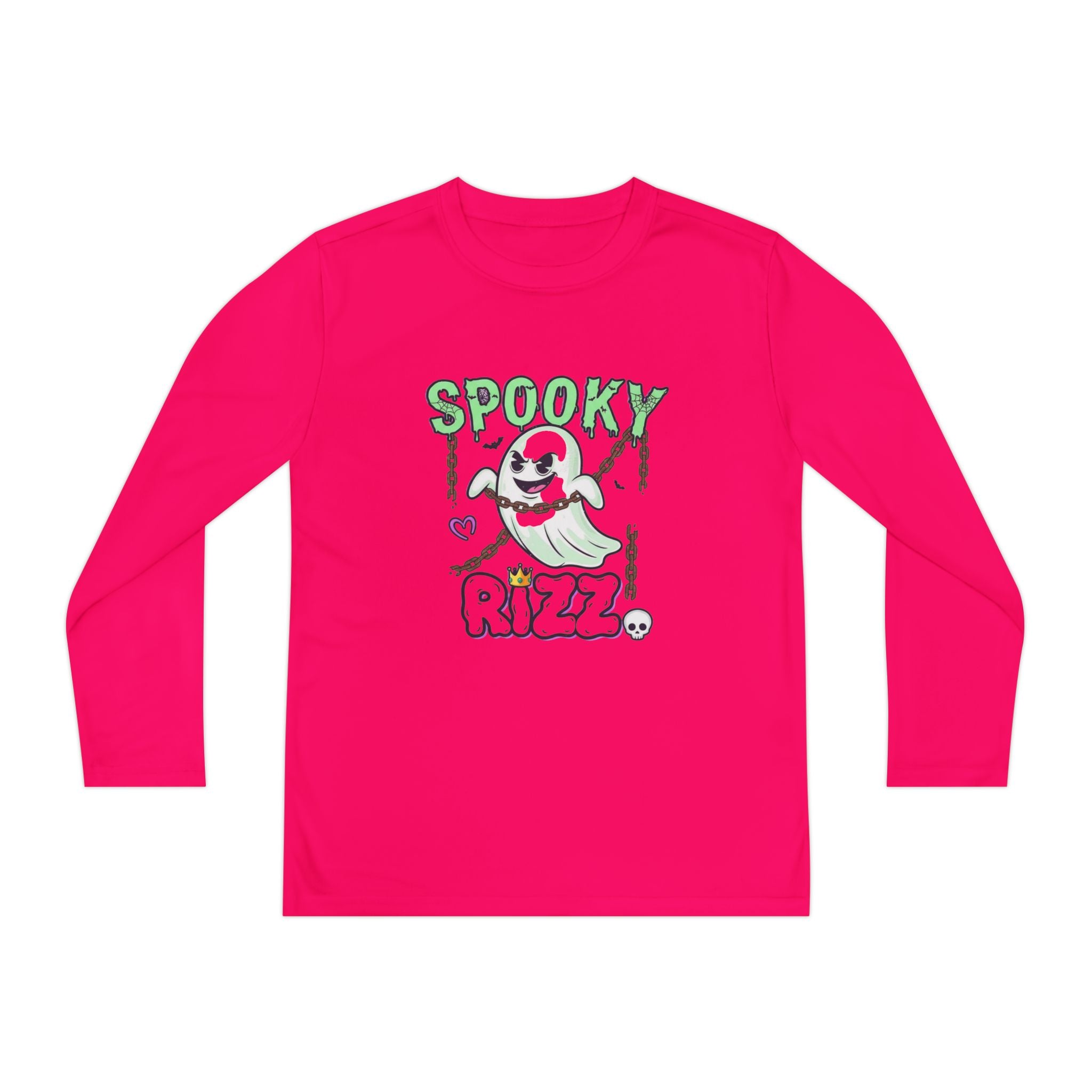 Spooky Long Sleeve Tee, Kids Ghost Shirt, Halloween Shirt, Youth Halloween Apparel, Spooky Vibes Tee, Ghostly Fun Wear