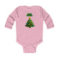 Infant Bodysuit - "Merry Christmas" Cute Baby Christmas Tree Long Sleeve Onesie