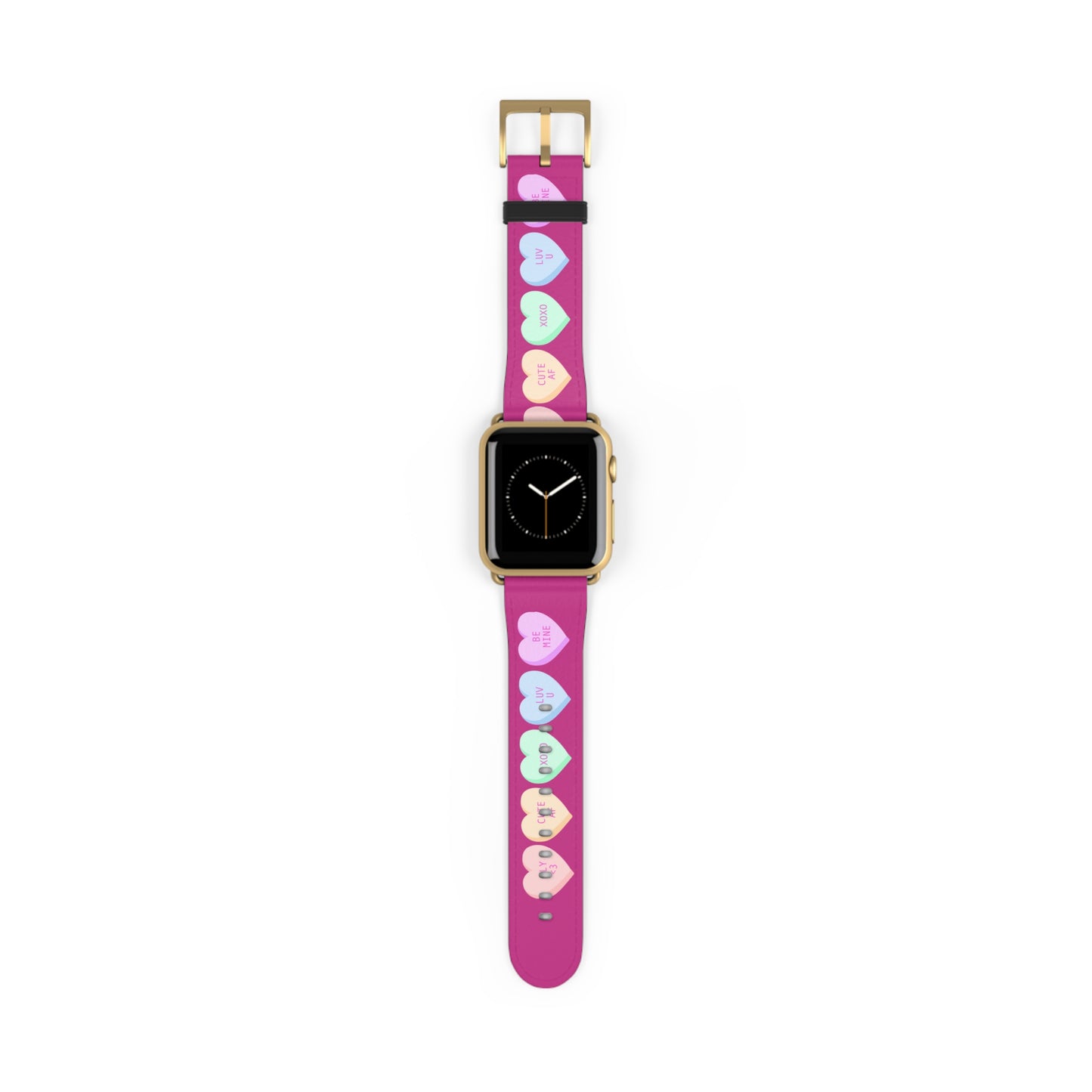 Colorful Valentine’s Day candy Hearts Watch Band - Cute, Adjustable Strap for All Occasions