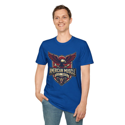 American Muscle Eagle T-Shirt — Vintage V8 Car Lover Tee