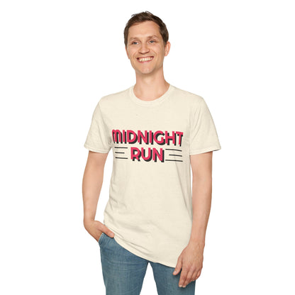 Midnight Run T-Shirt — Retro Pink Track Graphic Tee
