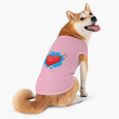 Pet Tank - Arrow Through Heart Cute Valentine Dog Shirt
