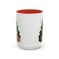 Christmas Tree & Snowman Accent Coffee Mug — Festive Holiday 11/15oz Ceramic