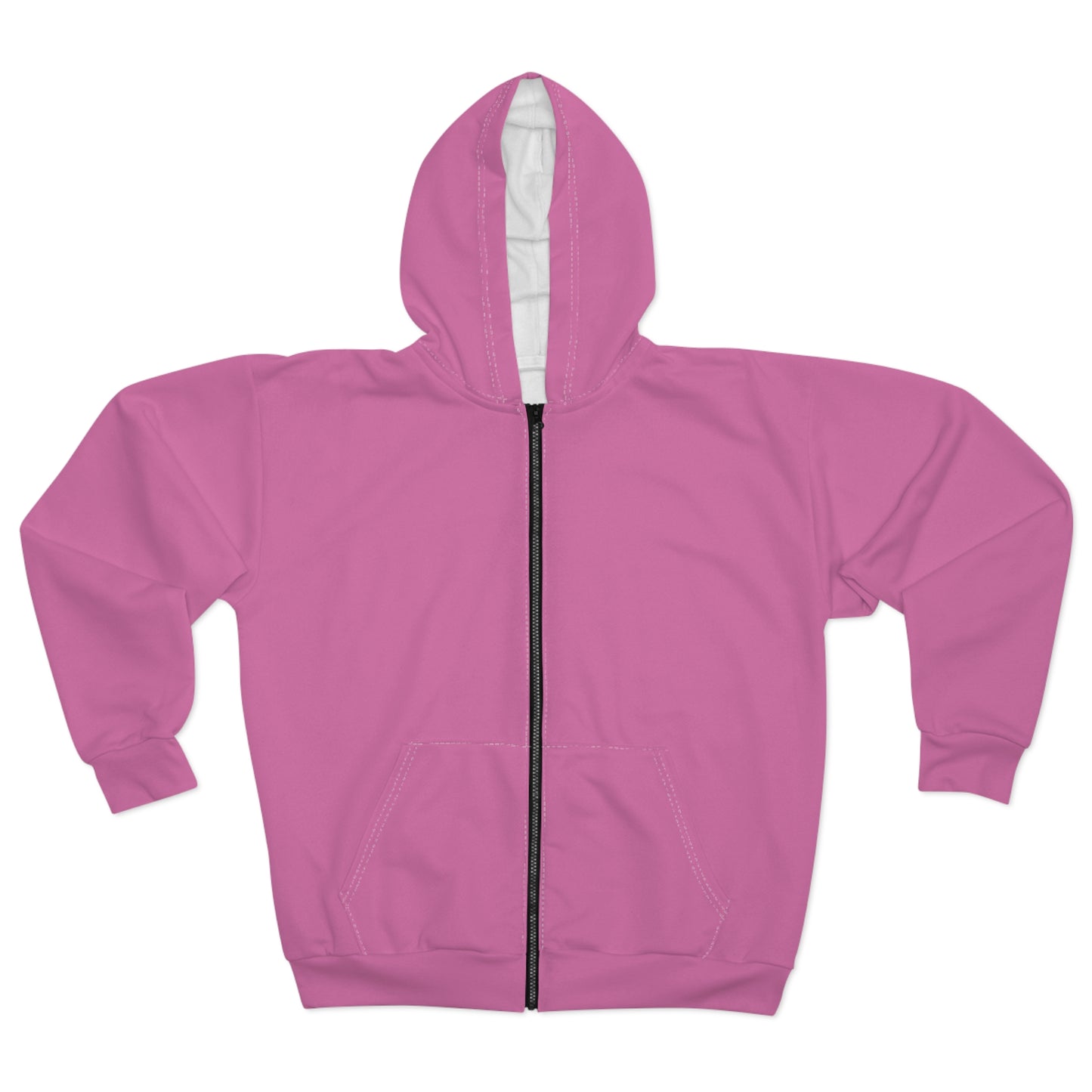 Women’s Vibrant Pink Zip Hoodie for Everyday Comfort