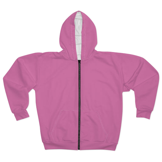 Women’s Vibrant Pink Zip Hoodie for Everyday Comfort