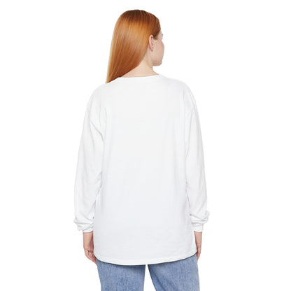 Women’s  white Garment-Dyed Long Sleeve T-Shirt for Everyday Comfort
