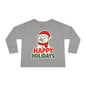 Toddler Long Sleeve Tee — 'Happy Holidays' Snowman Kids Christmas Shirt