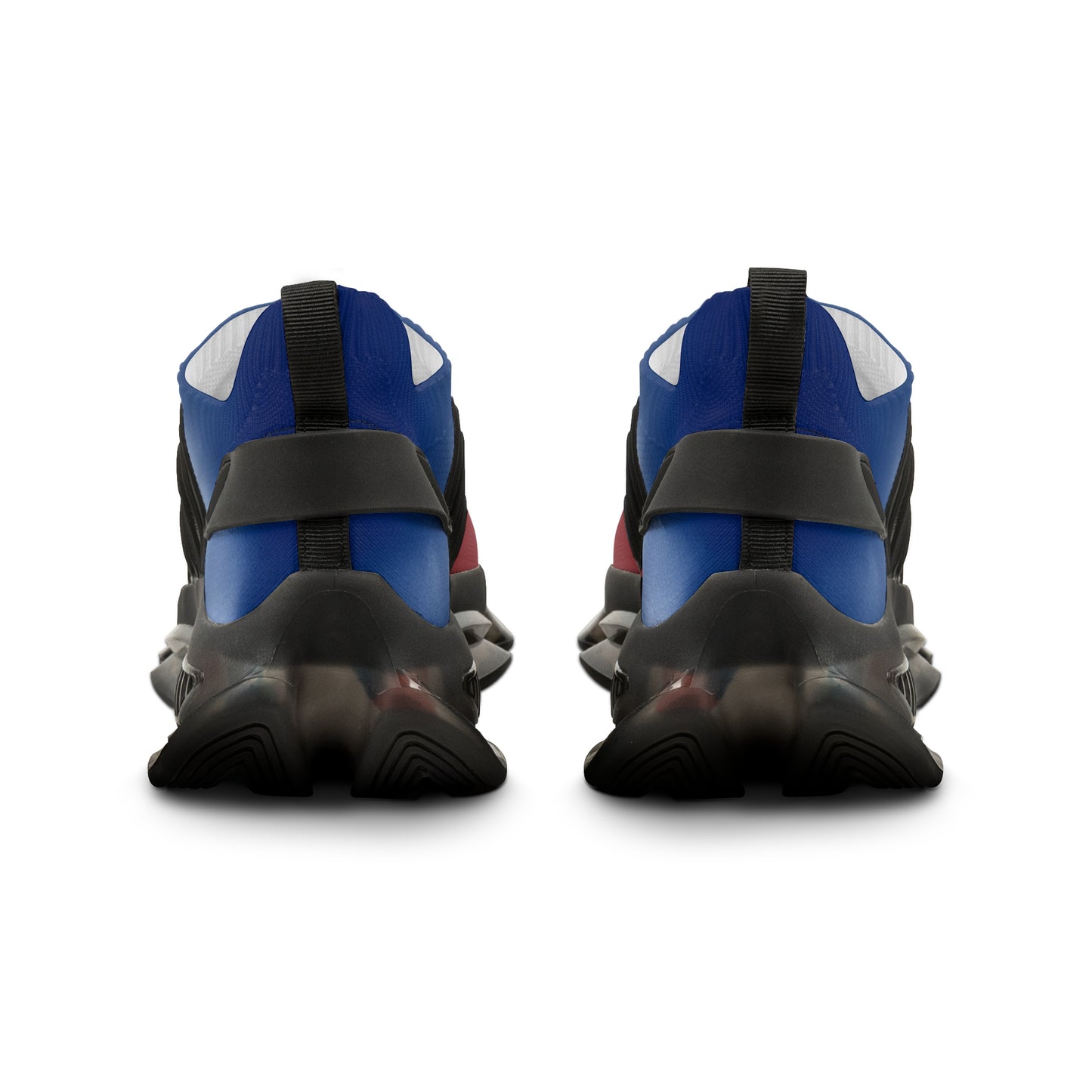 Gradient Red White & Blue Men's Mesh Sneakers — Breathable Athletic Runner Shoes (free shipping)