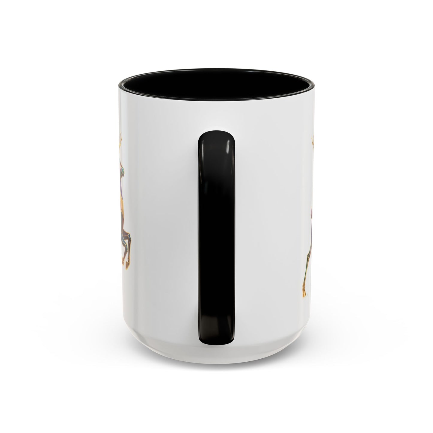 Geometric Rainbow Reindeer Accent Coffee Mug (11/15 oz)