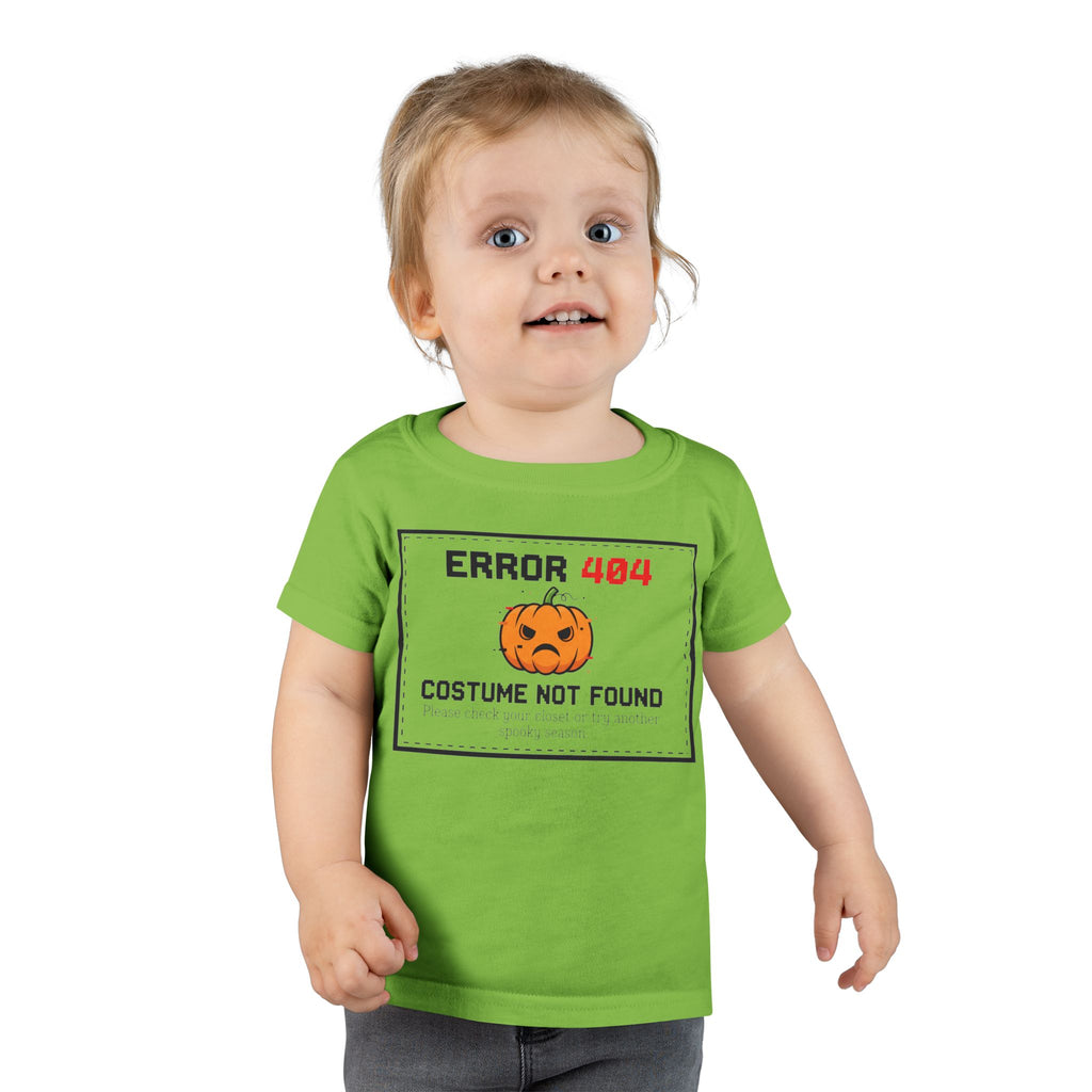 Toddler Halloween T-shirt, Error 404 Costume Not Found Design, Fun Kids Tee, Perfect for Fall Parties, Cute Gift for Toddlers