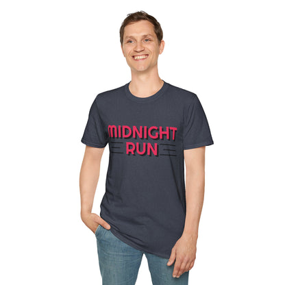 Midnight Run T-Shirt — Retro Pink Track Graphic Tee