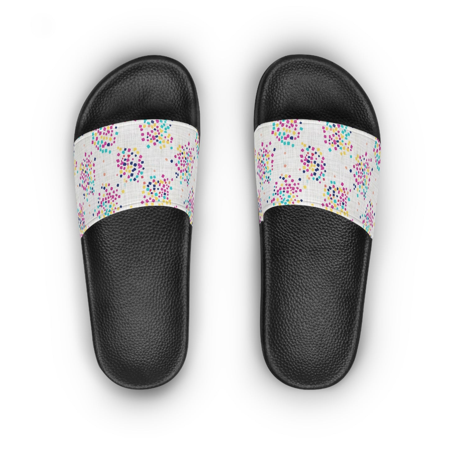 Women's Slide Sandals Geometric Dot Cluster / Abstract Confetti