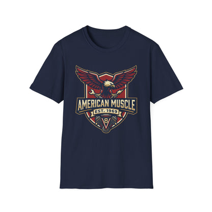 American Muscle Eagle T-Shirt — Vintage V8 Car Lover Tee