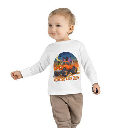 Monster Mash Toddler Long Sleeve Tee | Playful Halloween Shirt, Cute Kids Top, Fun Costume Shirt, Toddler Gift, Seasonal T-Shirt