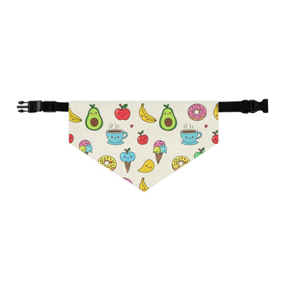 Colorful Fruit & Dessert Pet Bandana Collar