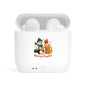 Wireless Earbuds Case — Merry & Playful Holiday Penguin and Cat Design
