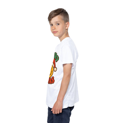 Kids Jersey — Merry Xmas Smiley Santa Holiday Tee