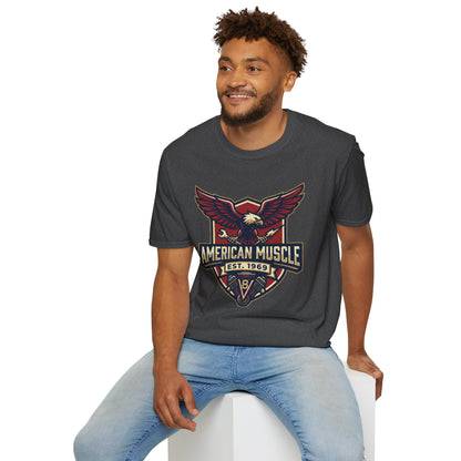 American Muscle Eagle T-Shirt — Vintage V8 Car Lover Tee