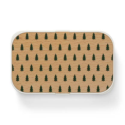 Christmas holiday Bento Lunch Box with Pine Tree Design