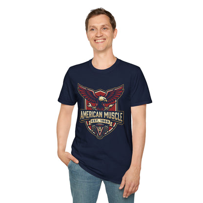 American Muscle Eagle T-Shirt — Vintage V8 Car Lover Tee