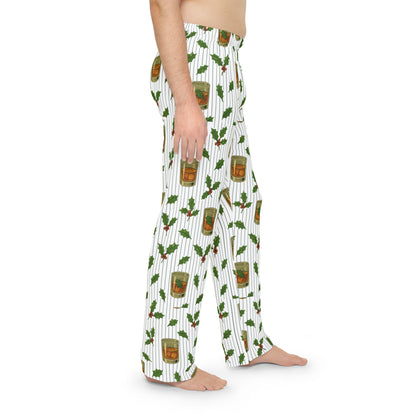 Whiskey Christmas collection- Pajama Pants — Mint Julep & Herbs All-Over Print Lounge Pajamas