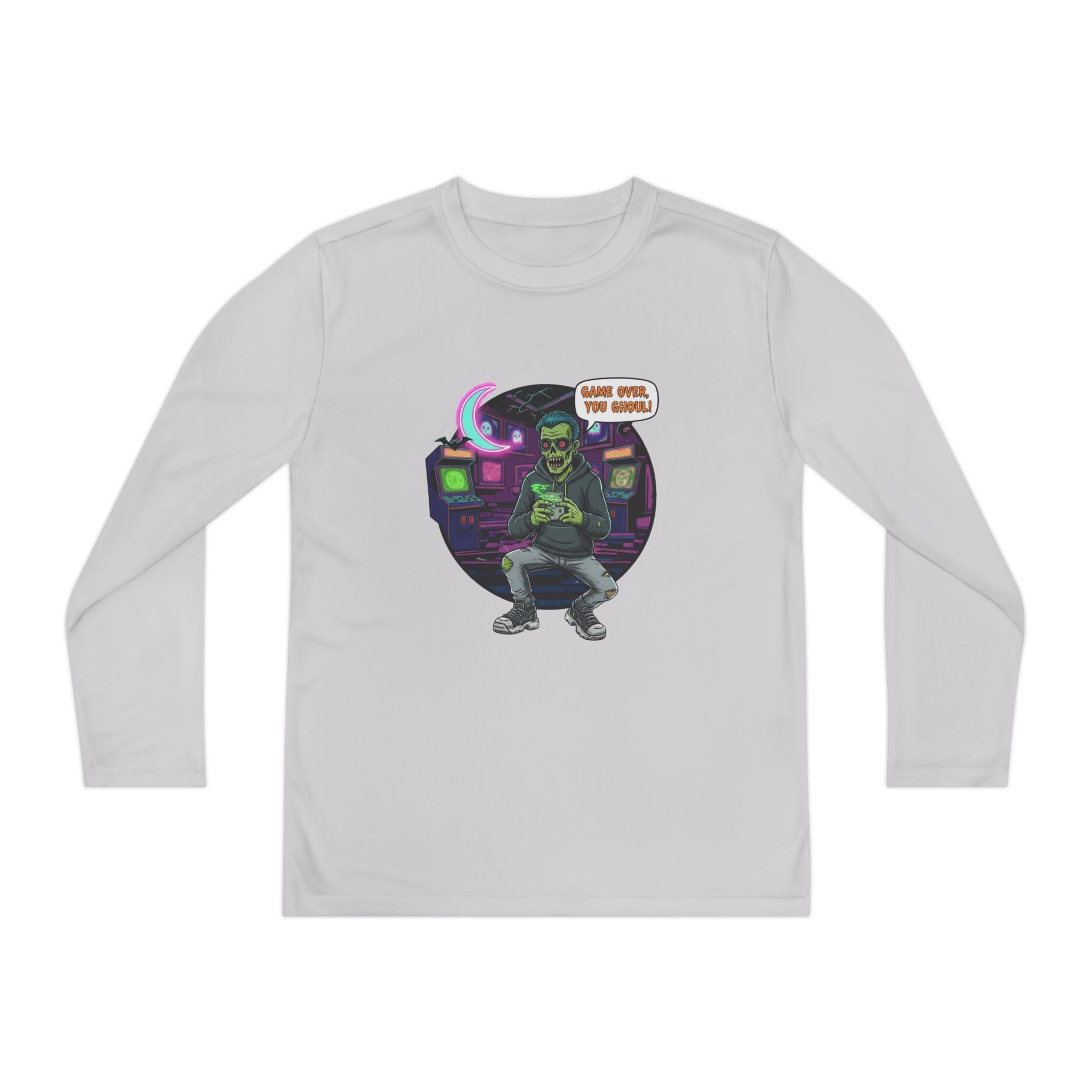 Youth Long Sleeve Tee, Gamer Shirt, Kids Graphic Tee, Halloween Costume Top, Fun Kids Apparel, Birthday Gift for Boys