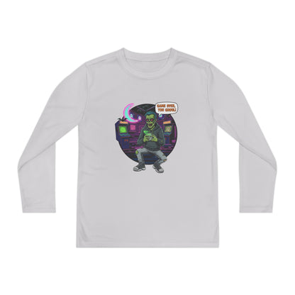 Youth girls Long Sleeve Tee, Gamer Shirt, Kids Graphic Tee, Halloween Costume Top, Fun Kids Apparel, Birthday Gift for Boys