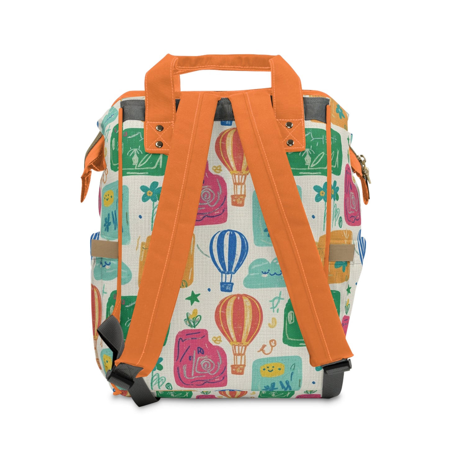 Boho - Hot Air Balloon Baby Diaper Backpack — Colorful Multifunctional Nappy Bag