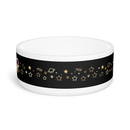 Astronaut ceramic Pet Bowl — Space Stars Ceramic Dog & Cat Dish