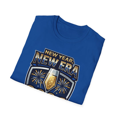 New Year 2026 T-Shirt – "New Year, New Era" Champagne & Fireworks Celebration Tee