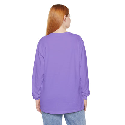 Women’s violet Garment-Dyed Long Sleeve T-Shirt - Comfort & Style for Everyday Wear