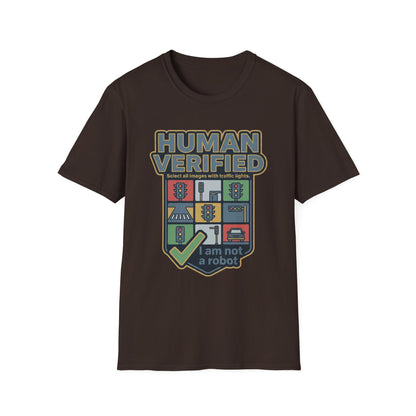Human Verified T-Shirt — "I Am Not a Robot" CAPTCHA Graphic Tee