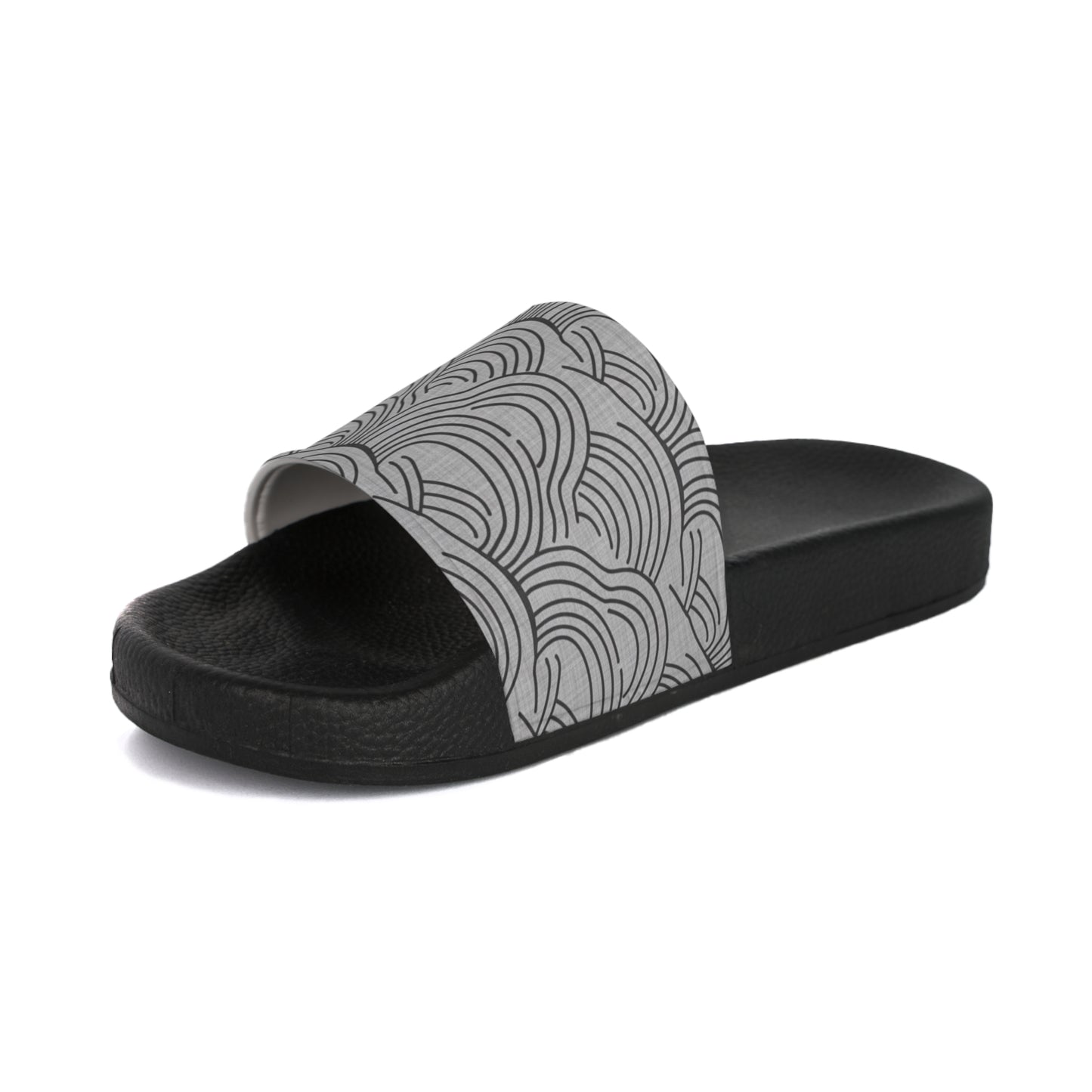 Men's Slide Sandals Minimalist Japanese Waves / Seigaiha Variation