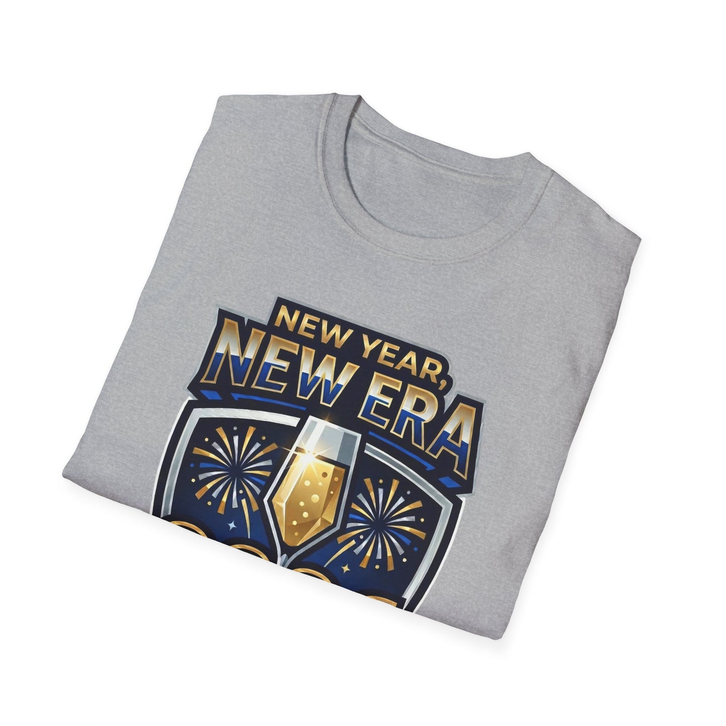 New Year 2026 T-Shirt – "New Year, New Era" Champagne & Fireworks Celebration Tee
