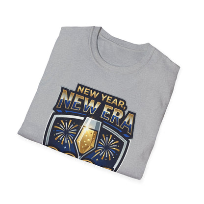 New Year 2026 T-Shirt – "New Year, New Era" Champagne & Fireworks Celebration Tee