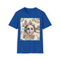 Vintage Doll Face Tee with Glitch Paint Splash