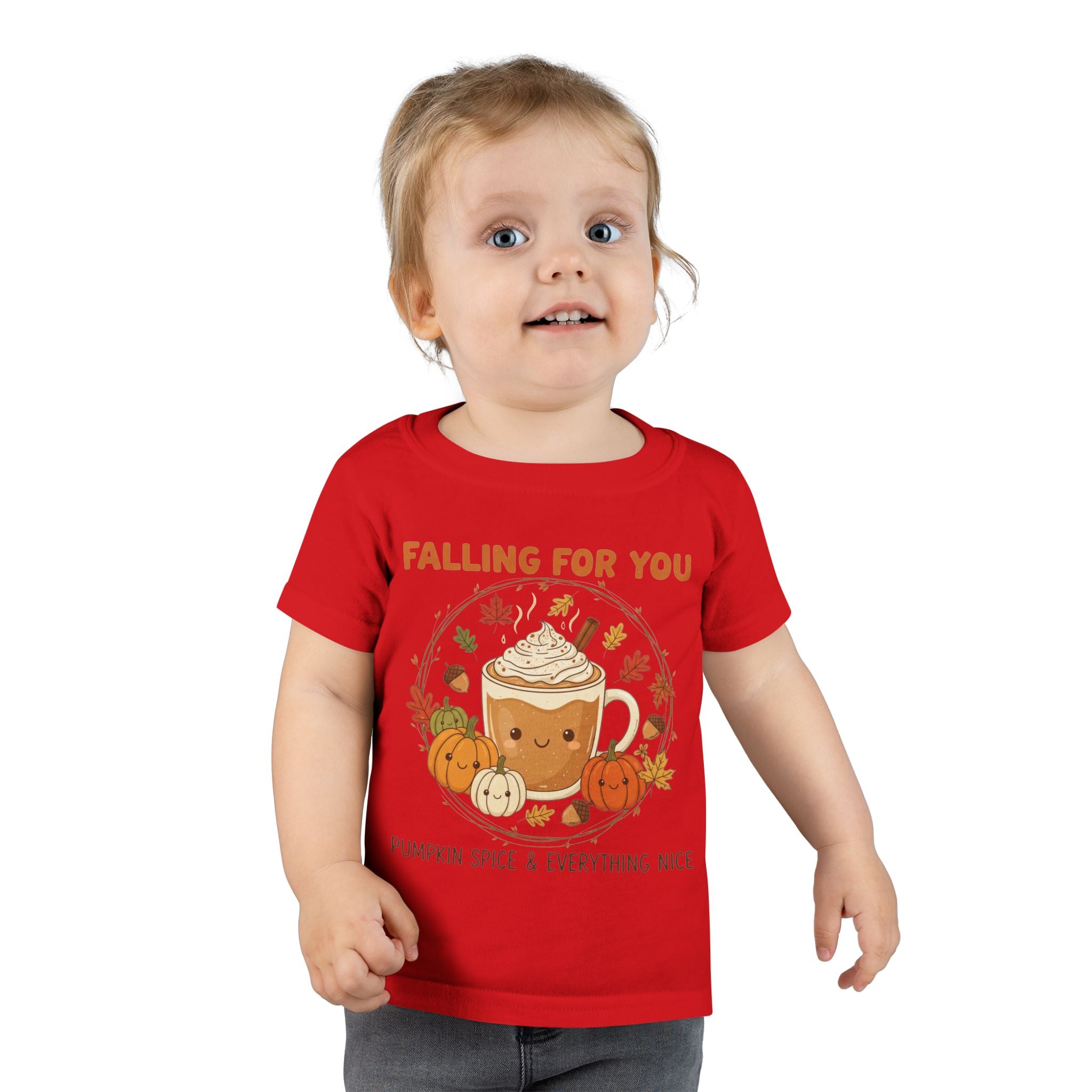 Fall-Themed Toddler T-Shirt, Cute Autumn Tee, Pumpkin Spice Fun, Thanksgiving Outfit, Seasonal Kids Apparel