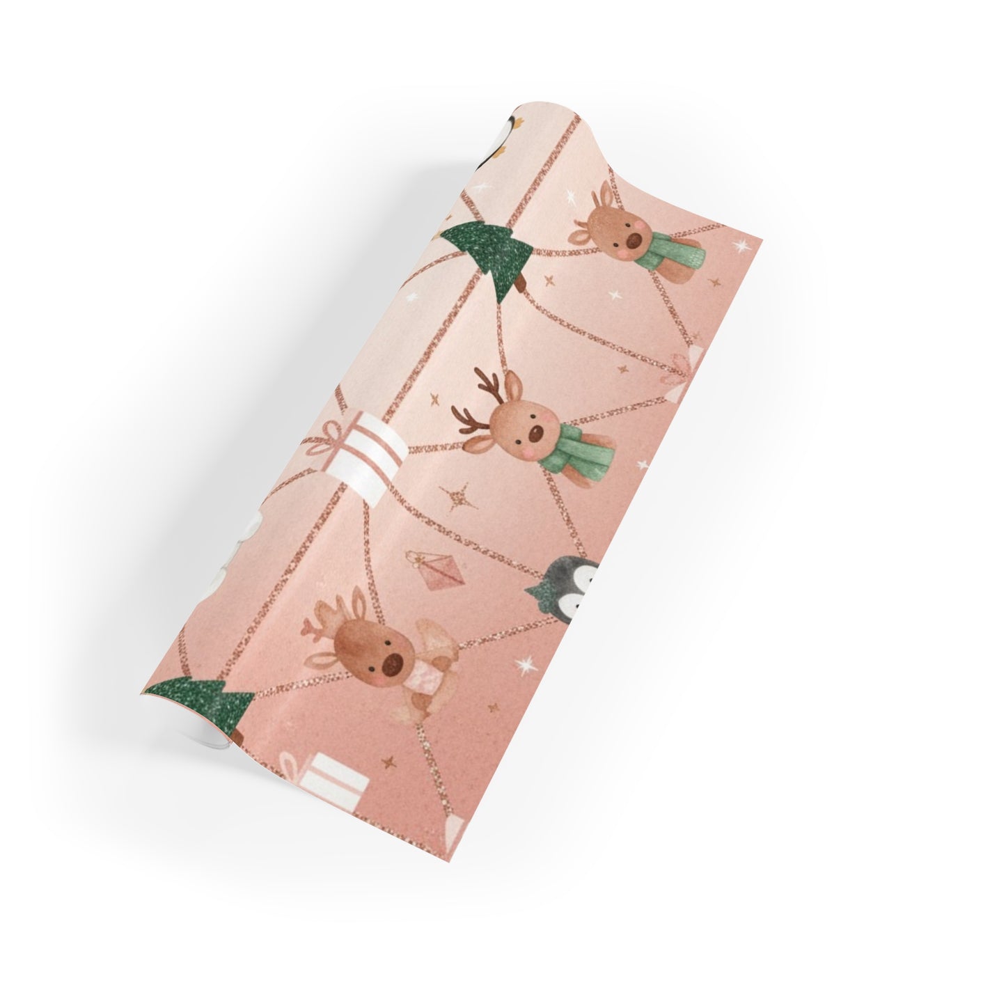 Whimsical Holiday Gift Wrapping Paper Roll - Cute Winter Animals Design