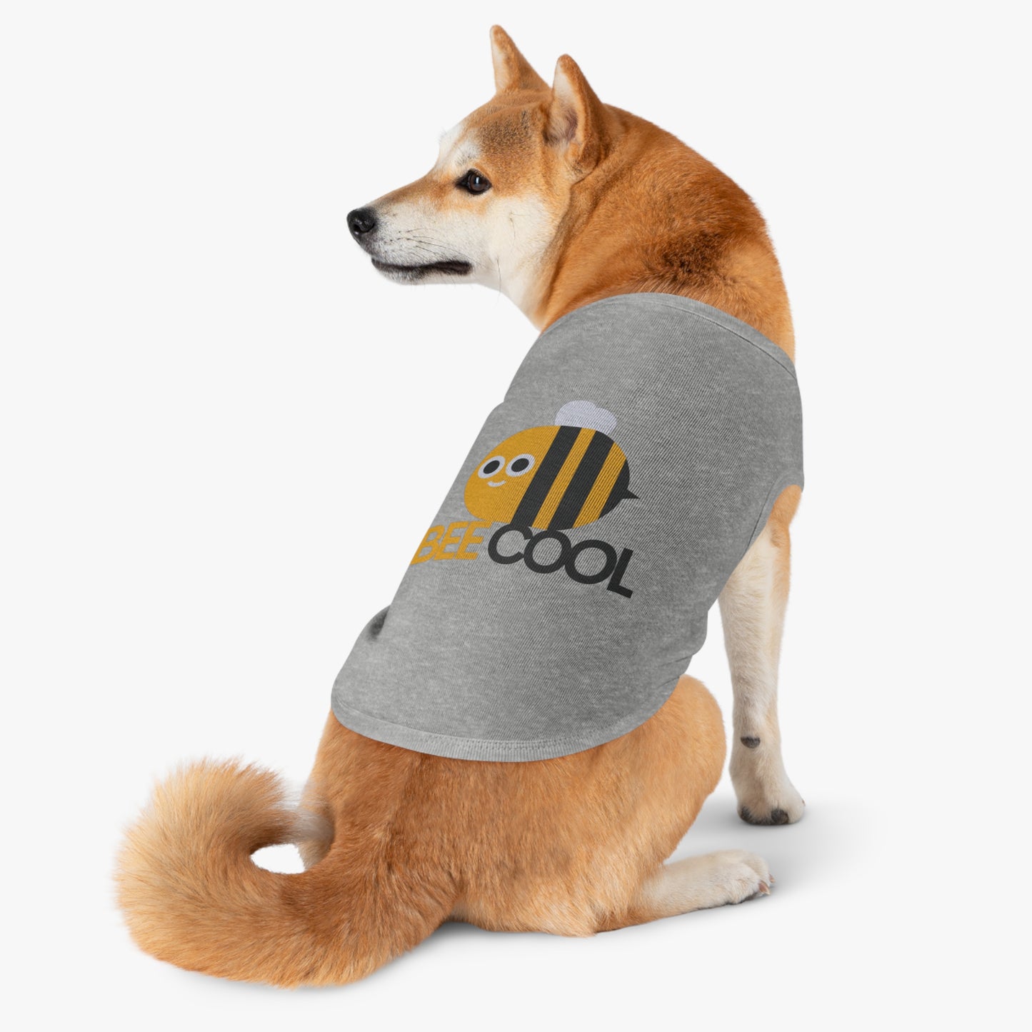 Bee Cool Pet Tank Top — Cute Yellow Bee Dog Shirt