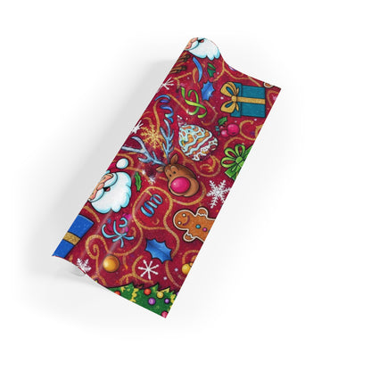 Festive Christmas Gift Wrapping Paper Roll