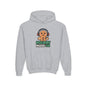 Youth Hoodie — 'Holiday Mode On' Gingerbread Headphone Christmas Sweatshirt
