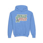 Girls Youth Hoodie — 'Holly Jolly' Pastel Christmas Holiday Sweatshirt