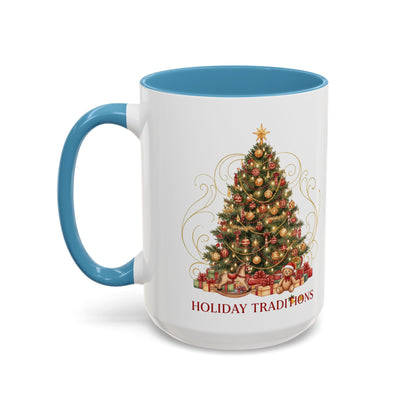 Holiday Traditions Christmas Tree Accent Coffee Mug (11/15oz)