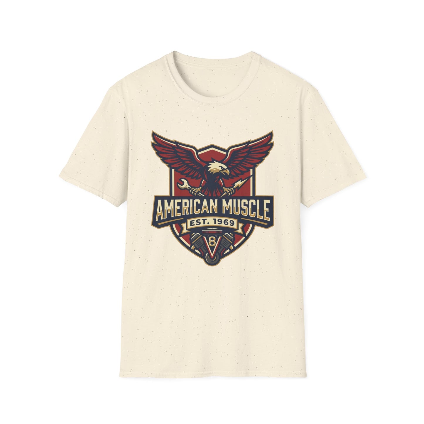 American Muscle Eagle T-Shirt — Vintage V8 Car Lover Tee