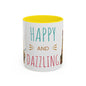 Happy and Dazzling smoking Cat Coffee Mug- cat smoking cigarette- funny (free shipping)