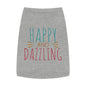 Happy and Dazzling Pet Tank Top — Colorful Graphic Dog Shirt for Everyday Wear