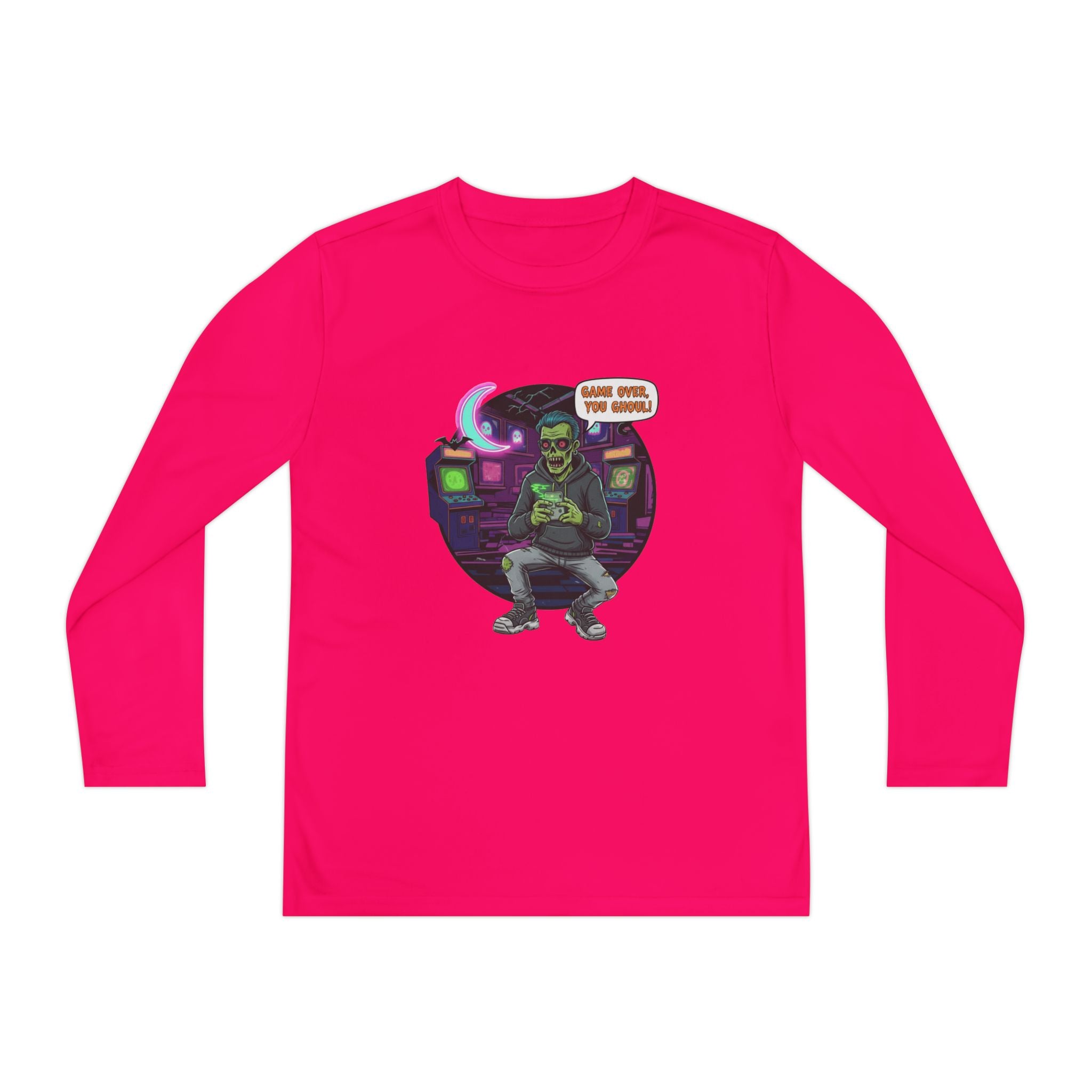 Youth Long Sleeve Tee, Gamer Shirt, Kids Graphic Tee, Halloween Costume Top, Fun Kids Apparel, Birthday Gift for Boys